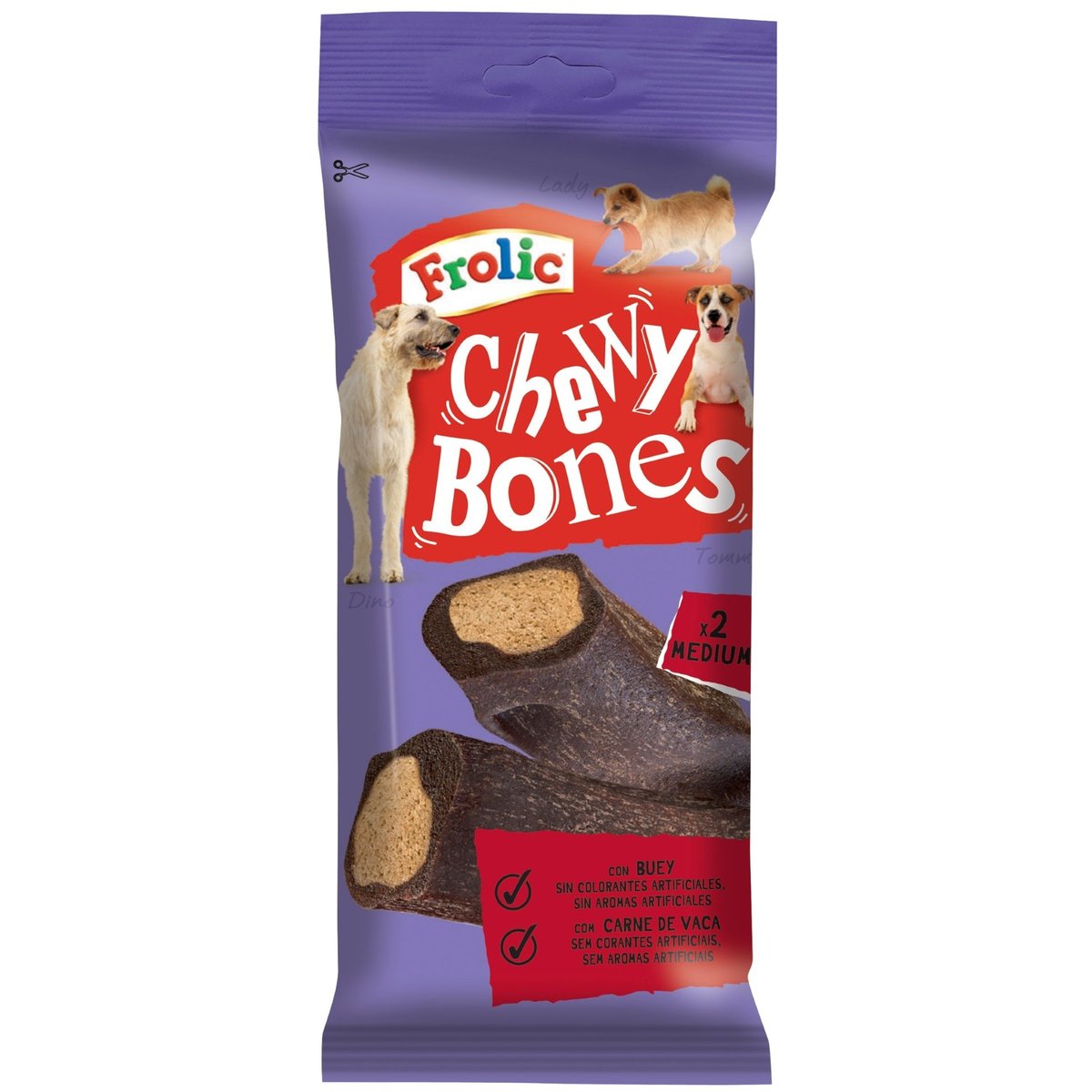 Frolic Chewy Bones hovězí pamlsky pro psy středních plemen