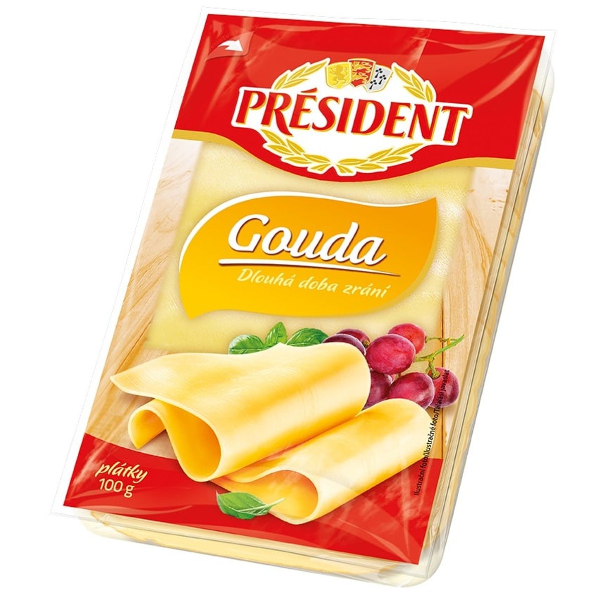 Président Gouda plátky