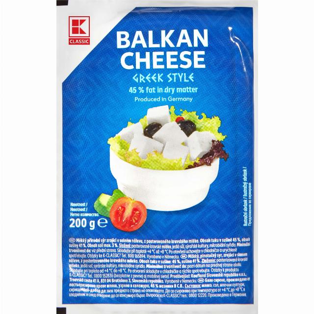 K-Classic Balkánský sýr řeckého typu