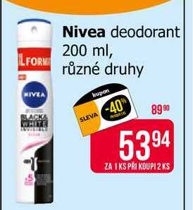 Nivea deodorant 200 ml, různé druhy 