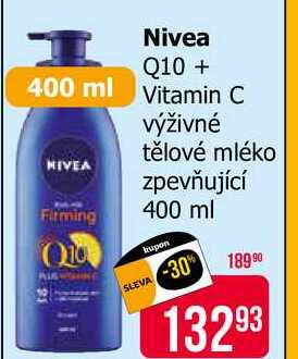 Nivea Q10 + 400 ml Vitamin C výživné tělové mléko 
