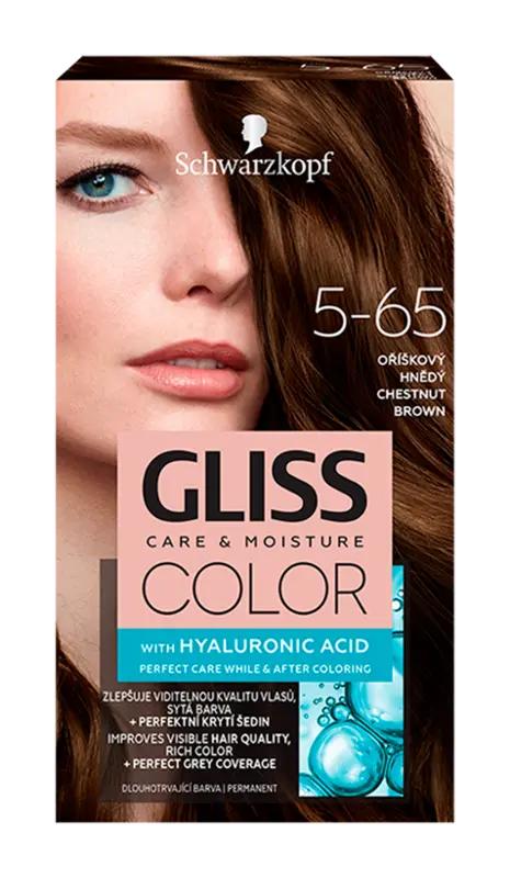 Gliss Color Barva na vlasy 5-65 oříšková hnědá, 1 ks