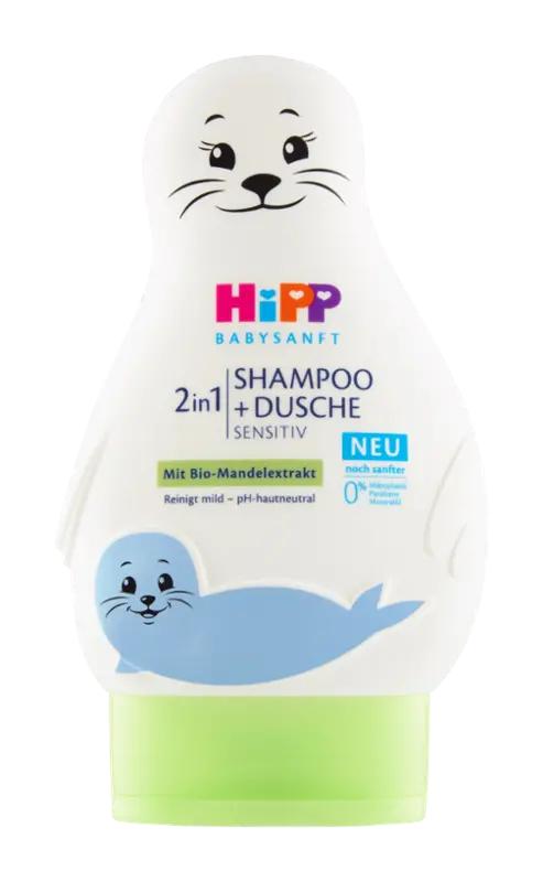 HiPP Baby šampon na vlasy a tělo lachtan, 200 ml