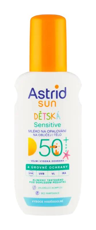 Astrid Dětské mléko na opalování ve spreji Sensitive SPF50+