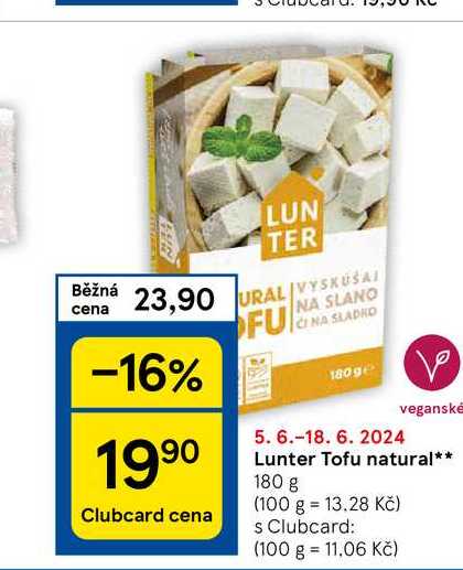Lunter Tofu natural, 180 g