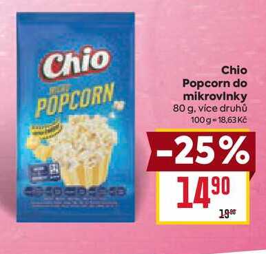 Chio Popcorn do mikrovlnky 80 g
