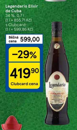 Legendario Elixir de Cuba 34 %, 0,7 l