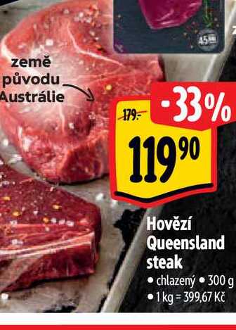   Hovězí Queensland steak chlazený  300 g  
