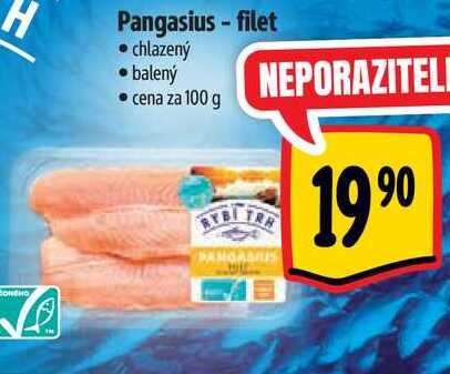 Pangasius - filet, cena za 100 g 