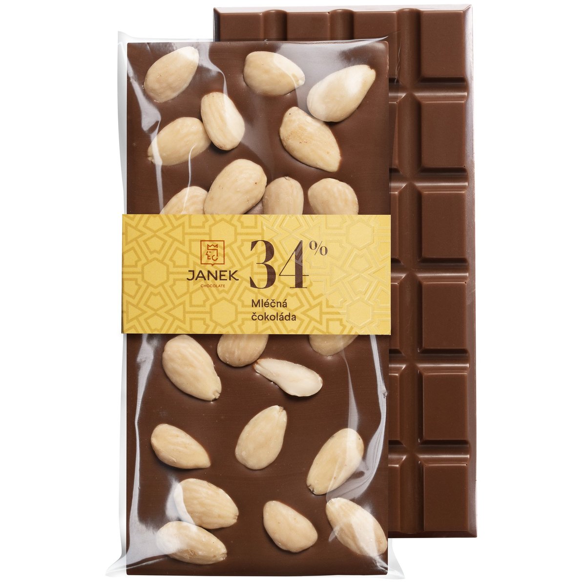 Čokoládovna Janek Mléčná čokoláda s mandlemi
