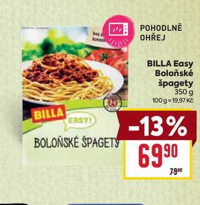 BILLA Easy Boloňské špagety 350 g 