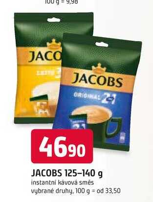 JACOBS 125-140 g instantní kávová směs 
