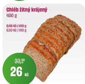 Chléb žitný krájený 400 g
