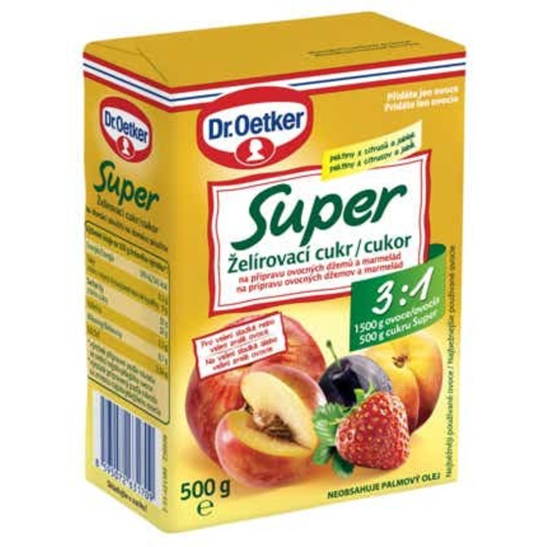 Dr. Oetker Želírovací cukr Super 3:1 na přípravu ovocných džemů a marmelád