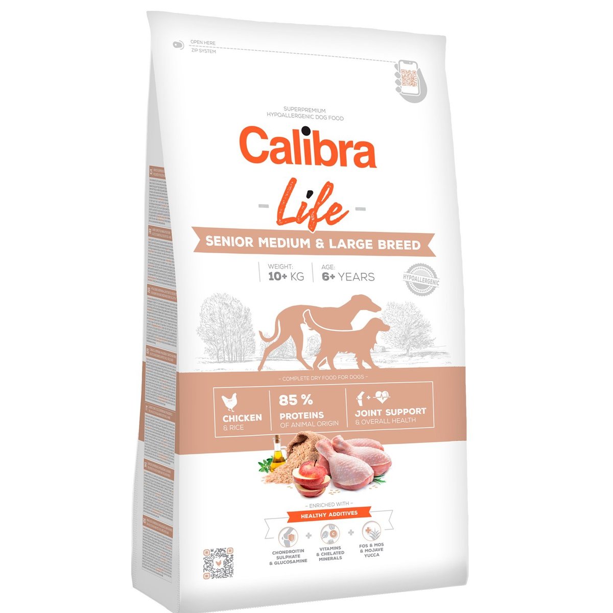 Calibra Dog Life granule pro starší psy středních a velkých plemen s kuřecím