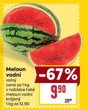 Meloun vodní volný cena za 1 kg