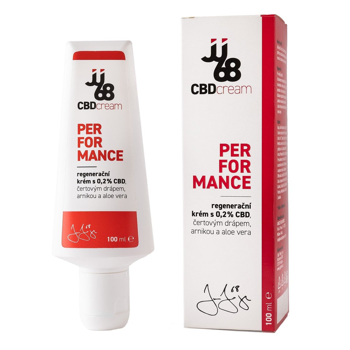 JJ68 by Jágr CBD cream Performance regenerační krém 0,2 % CBD