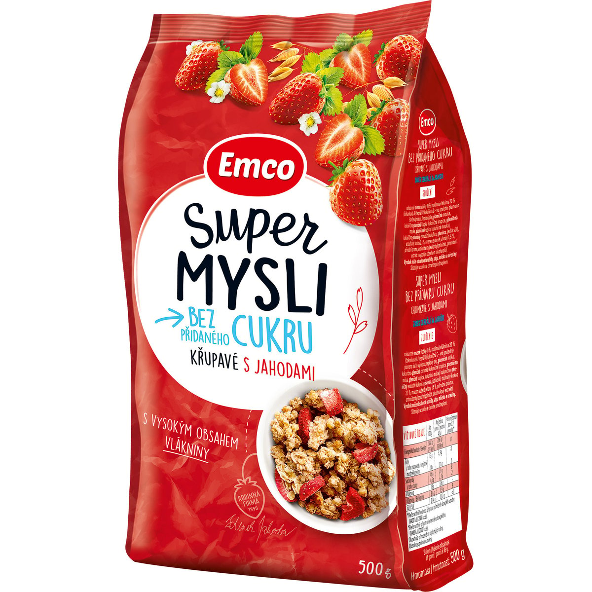 Emco Super mysli Bez přidaného cukru s Jahodami