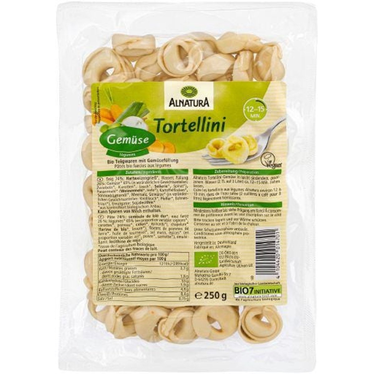 Alnatura BIO Zeleninové tortellini