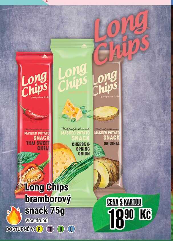 Long Chips bramborový snack 75g