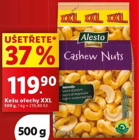 Kešu ořechy XXL, 500 g