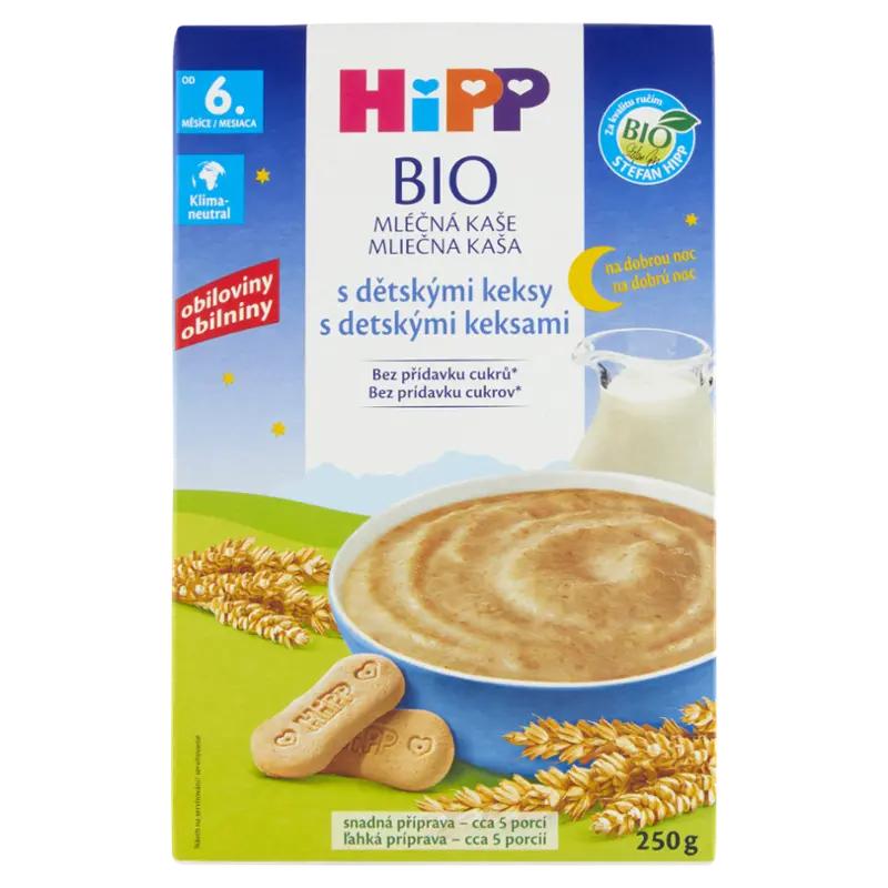 HiPP BIO Mléčná kaše na dobrou noc s keksy, 250 g