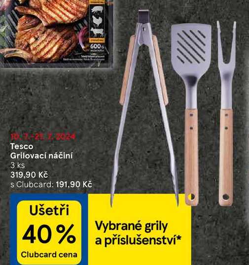 Tesco Grilovací náčiní, 3 ks