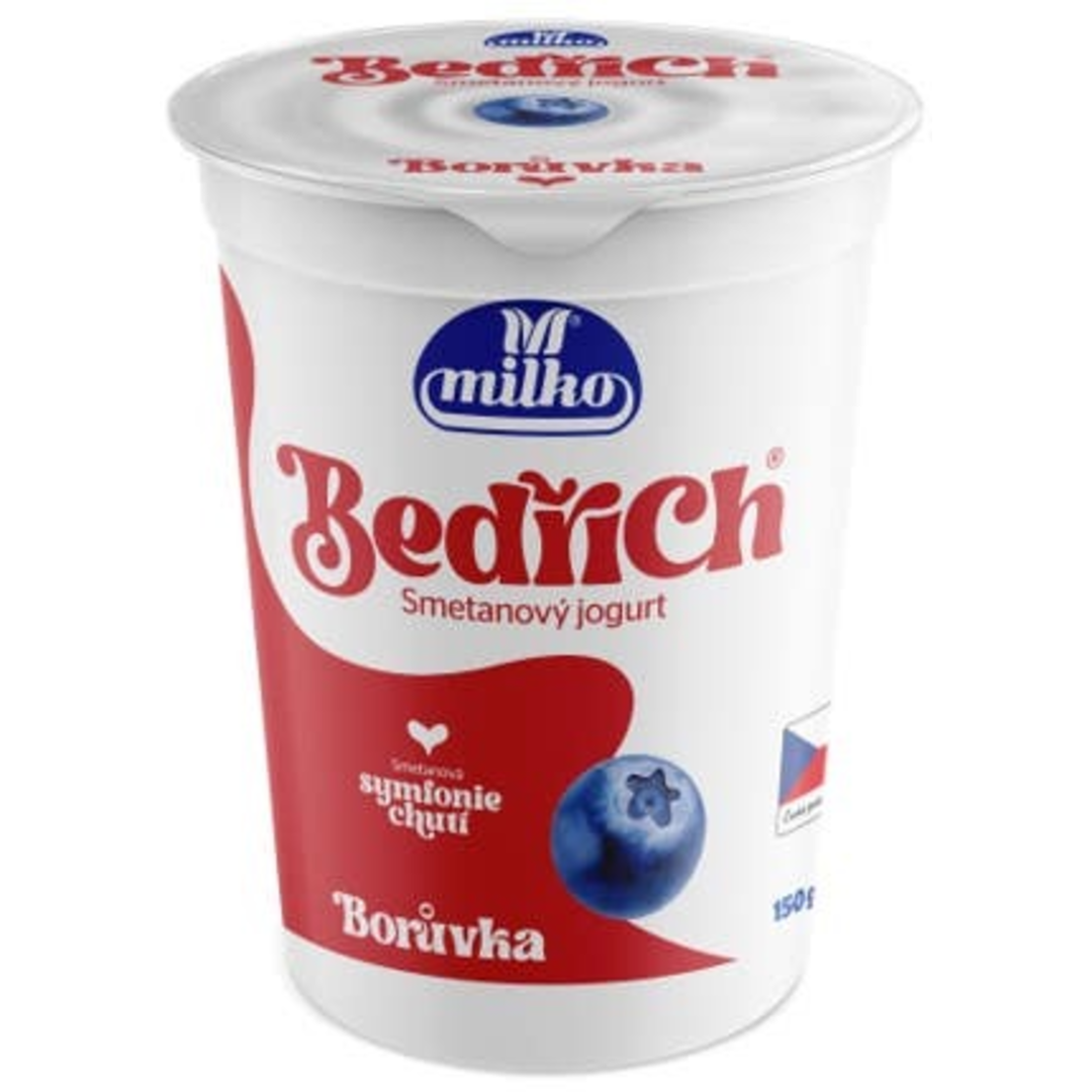 Milko Bedřich smetanový jogurt borůvka 10%