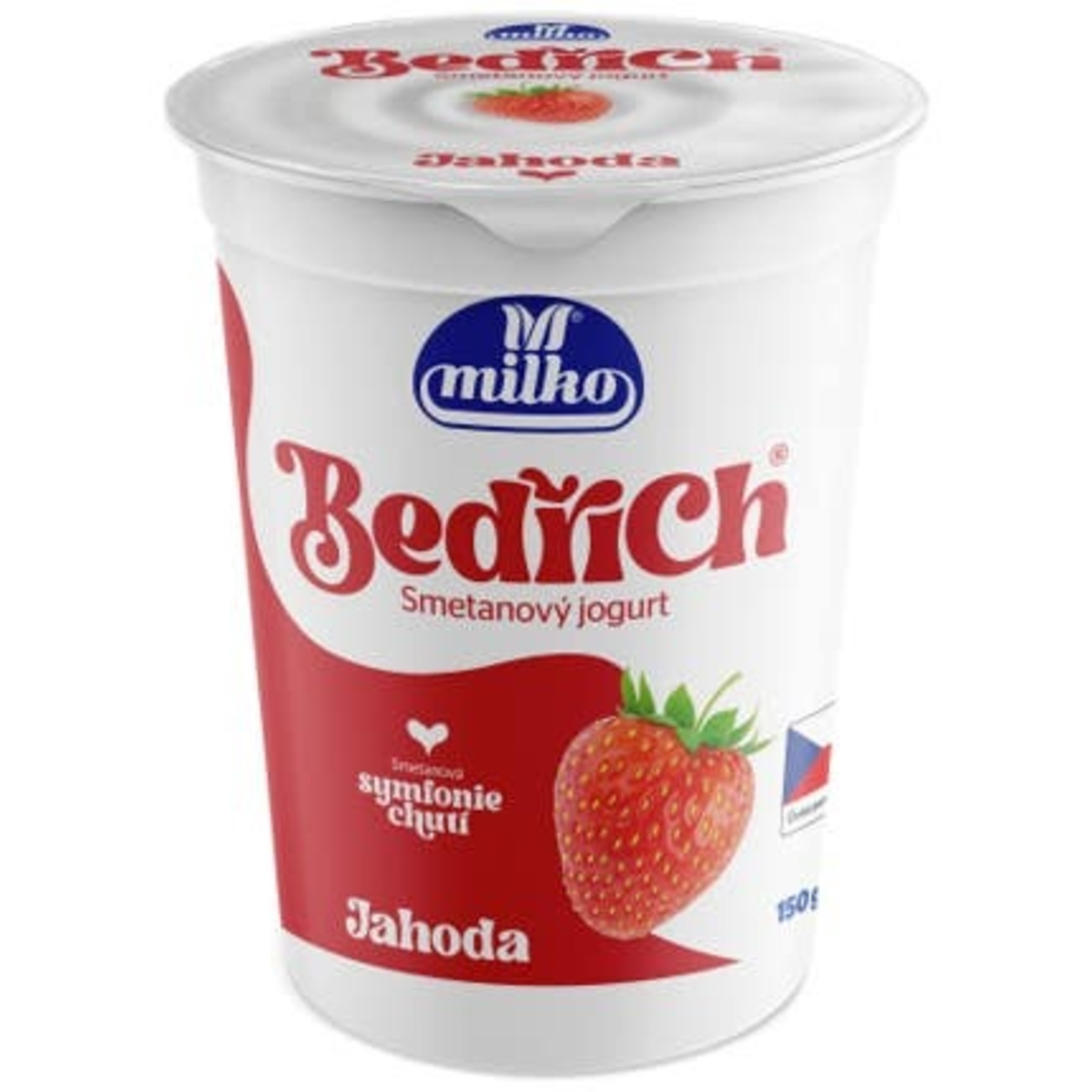 Milko Bedřich smetanový jogurt jahoda 10%