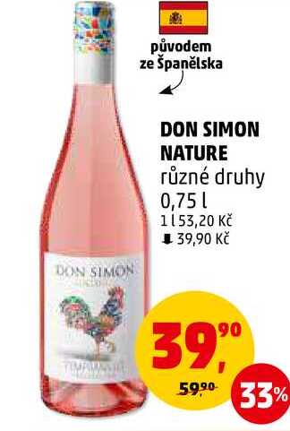 DON SIMON NATURE různé druhy, 0,75 l