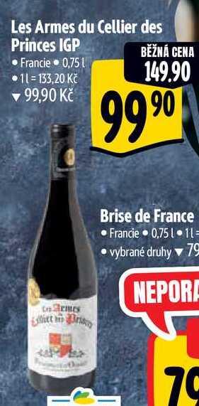 Les Armes du Cellier des Princes IGP, 0,75 l