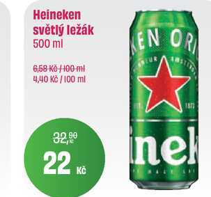Heineken světlý ležák 500 ml  v akci