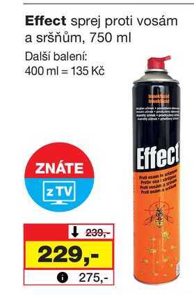 Effect sprej proti vosám a sršňům, 750 ml
