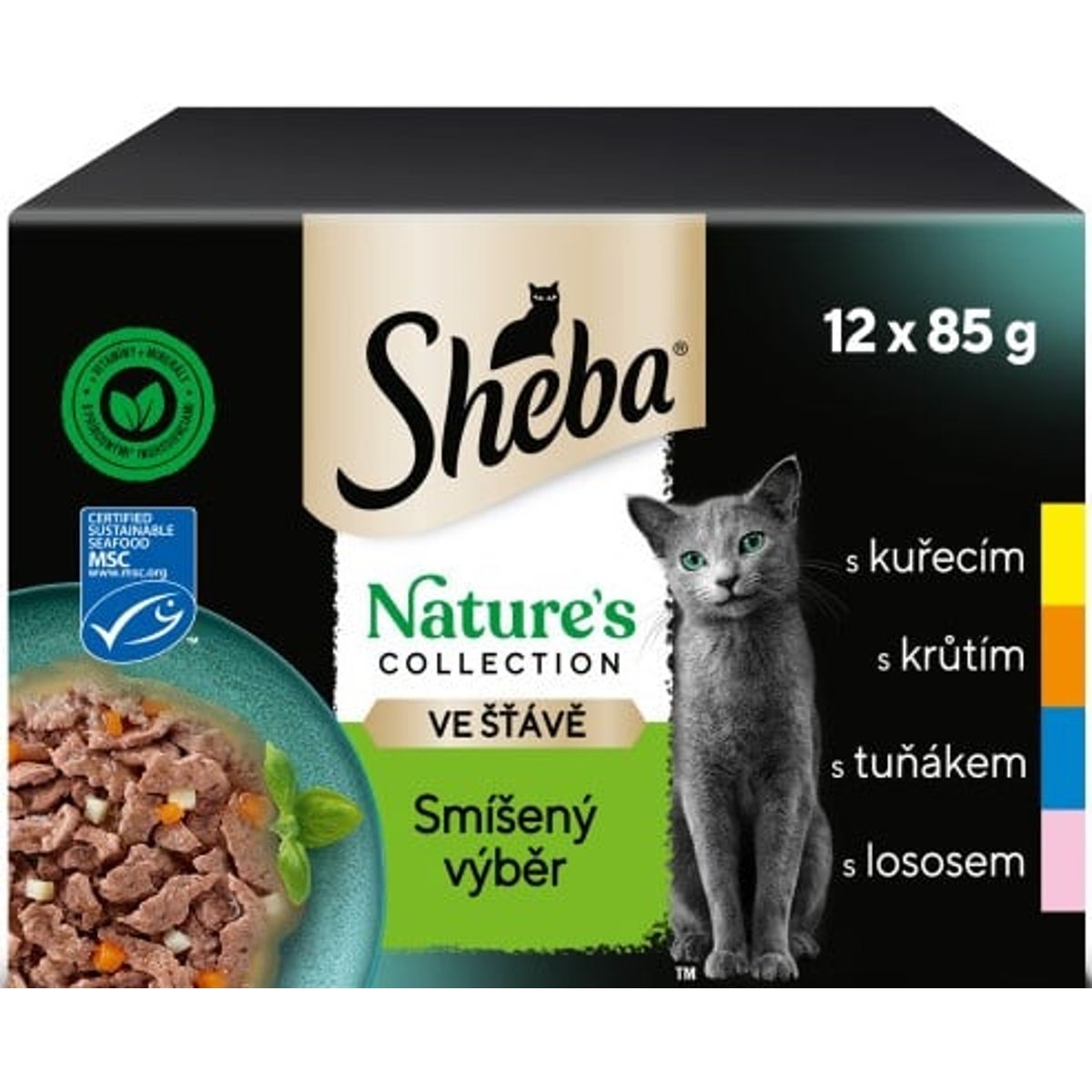 Sheba Nature's Collection smíšený výběr ve šťávě kapsičky pro dospělé kočky 12×85 g