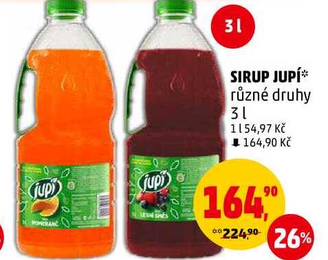 SIRUP JUPÍ, 3 l  