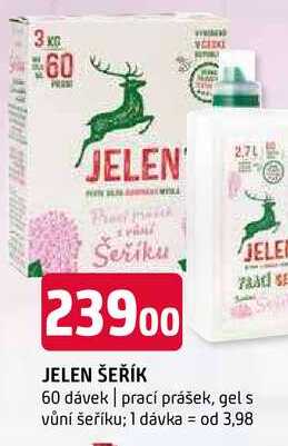 Jelen šeřík 60 dávek prací prášek, gel s vůní šeříku