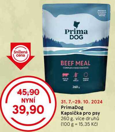 PrimaDog Kapsička pro psy, 260 g