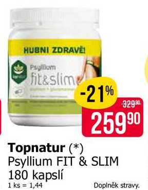 Topnatur Psyllium 180 kapslí