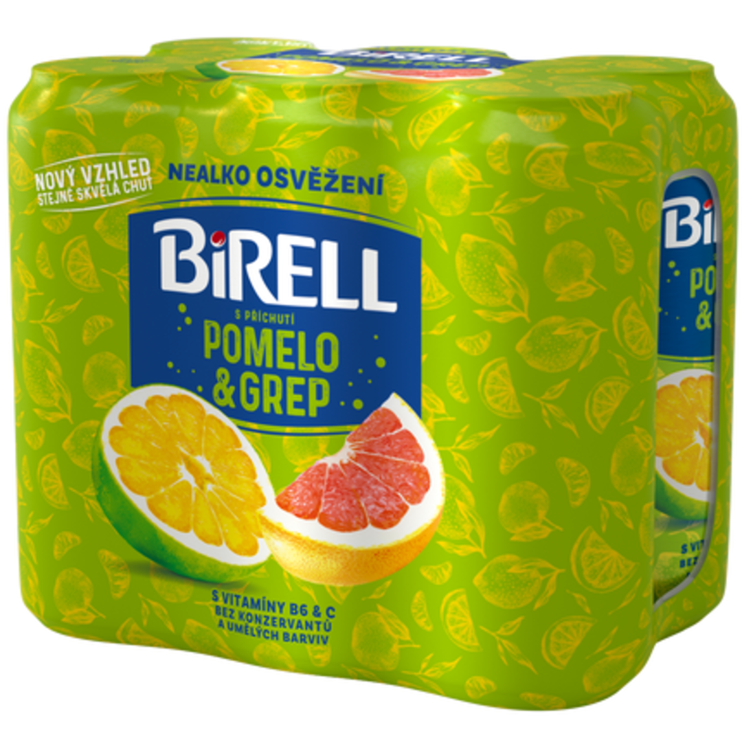 Birell Ochucený pomelo/grep nealkoholické pivo 6x500ml