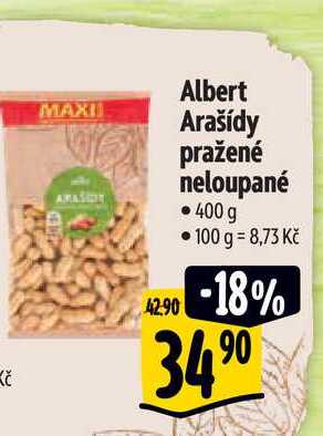 Albert Arašídy pražené neloupané • 400g