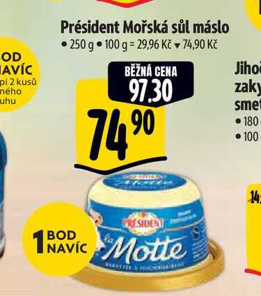 Président Mořská sůl máslo 250 g 