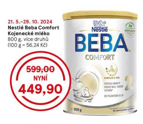 Nestlé Beba Comfort Kojenecké mléko, 800 g