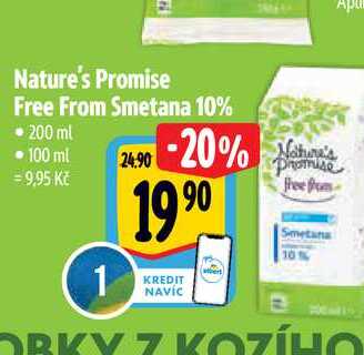  Nature's Promise Free From Smetana 10% • 200 ml  