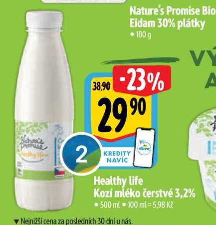  Healthy life Kozí mléko čerstvé 3,2% 500 ml 