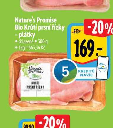 Nature's Promise Bio Krůtí prsní řízky - plátky 300 g