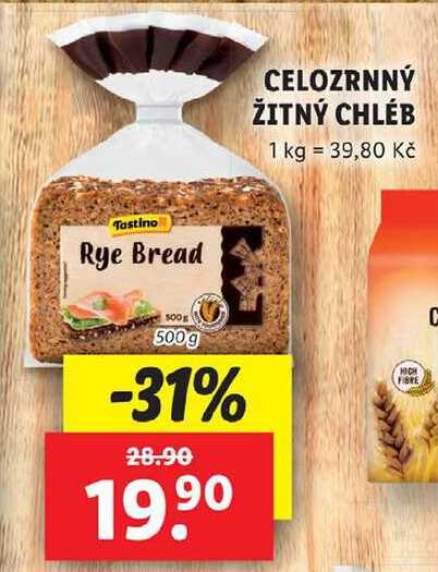 CELOZRNNÝ ŽITNÝ CHLÉB, 500 g
