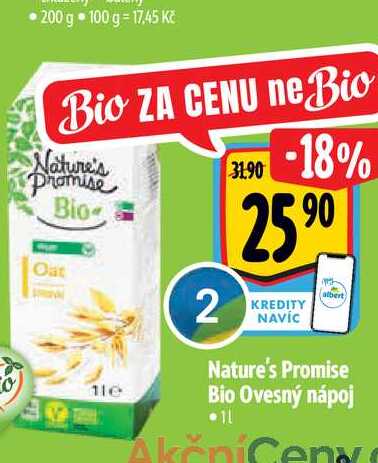  Nature's Promise Bio Ovesný nápoj1 l