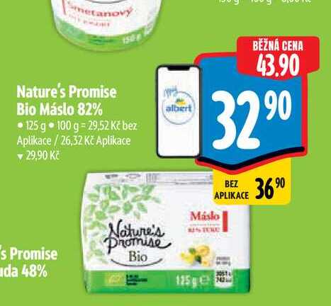 Nature's Promise Bio Máslo 82% 125 g 