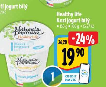 Healthy life Kozí jogurt bílý 150 g 