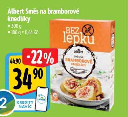 Albert Směs na bramborové knedlíky 300g